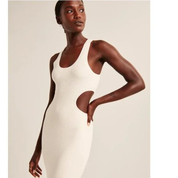 Knit Side Cutout Midi Dress - Picture 2 of 9